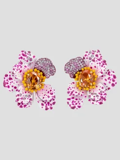 Orchid Poppy Earrings