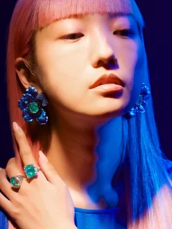 Paraiba Blue Poppy Earrings