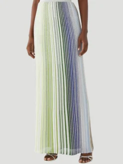 Partialized Knit Sequined Maxi Skirt