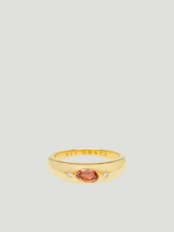 Pink Tourmaline & Diamonds Mini Bubble Ring