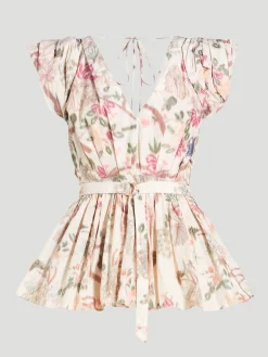 Puff Sleeve Peplum Top