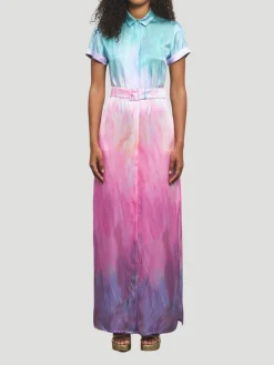 Redonna Ombre Satin Maxi Dress