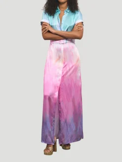 Redonna Ombre Satin Maxi Dress