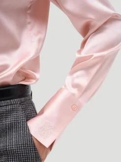 Regina Jabot Front-Ruffle Blouse