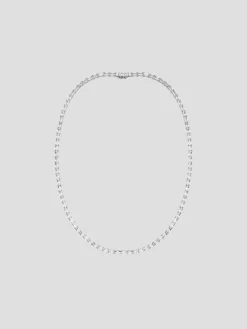 20" Rhodium Baguette Necklace
