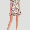Short Sleeve Flounce Hem Mini Dress