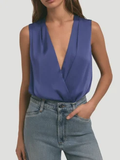 Sleeveless Date Blouse in Venetian Blue