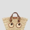 Small Basket Paper Eyes in Natural Seagrass