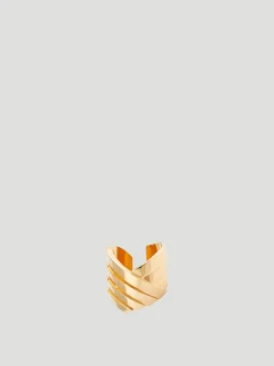Susan Gold Plated Criss Cross Ring