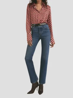 The Valentina Super High Rise Straight Jeans