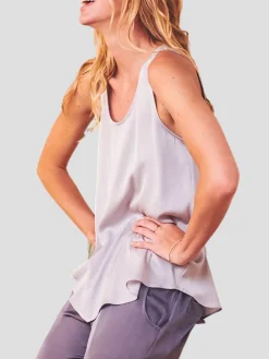 Tivoli Silk-Satin Tank Top