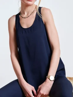 Tivoli Silk-Satin Tank Top