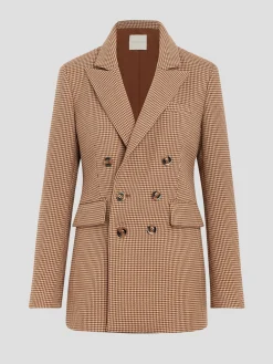 Toffee Houndstooth The Phoebe Blazer