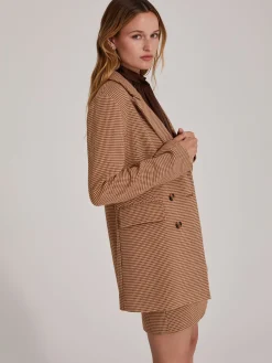 Toffee Houndstooth The Phoebe Blazer