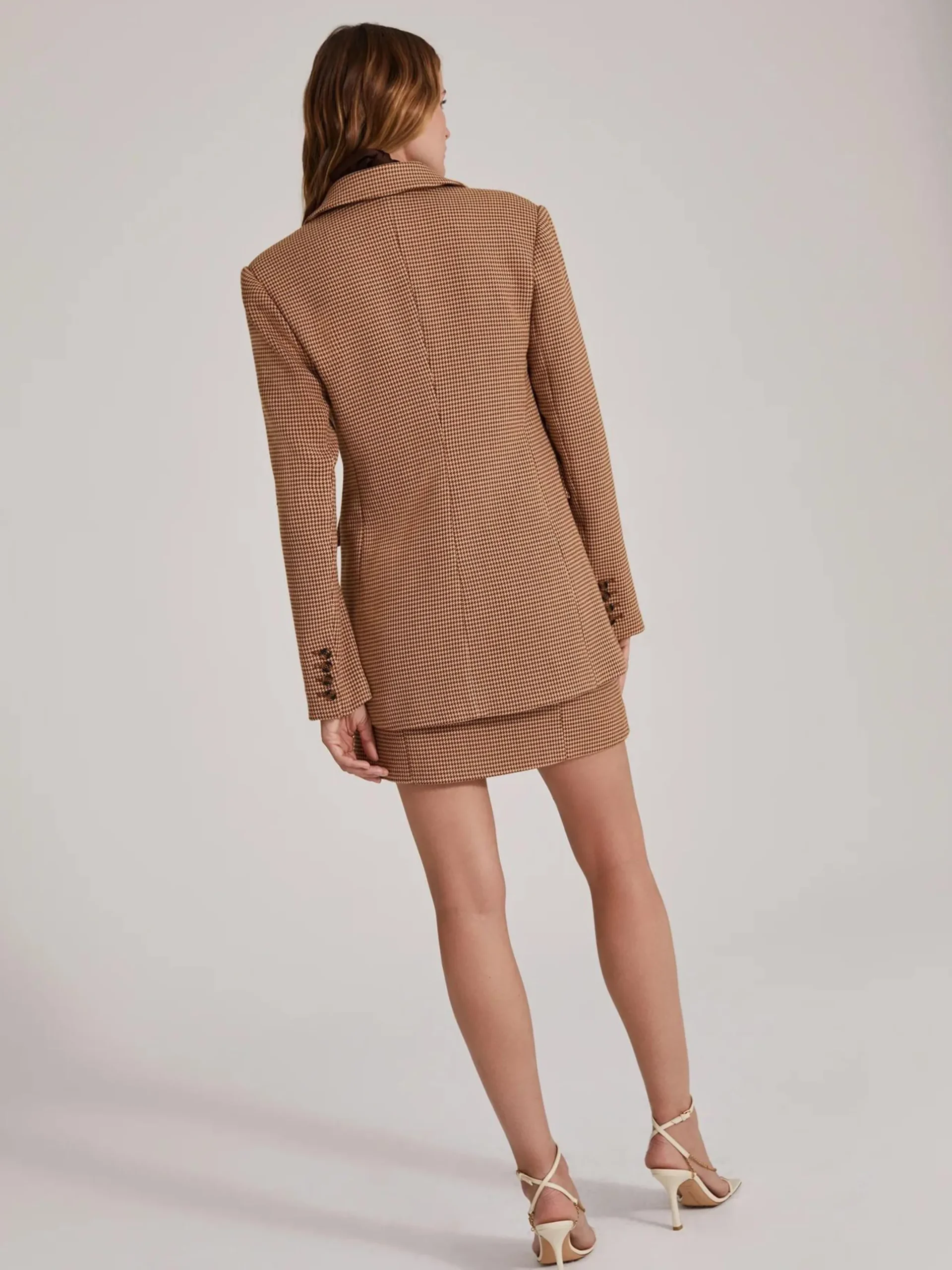 Toffee Houndstooth The Phoebe Blazer