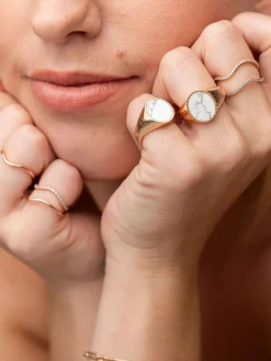 Wave Ring White Diamonds